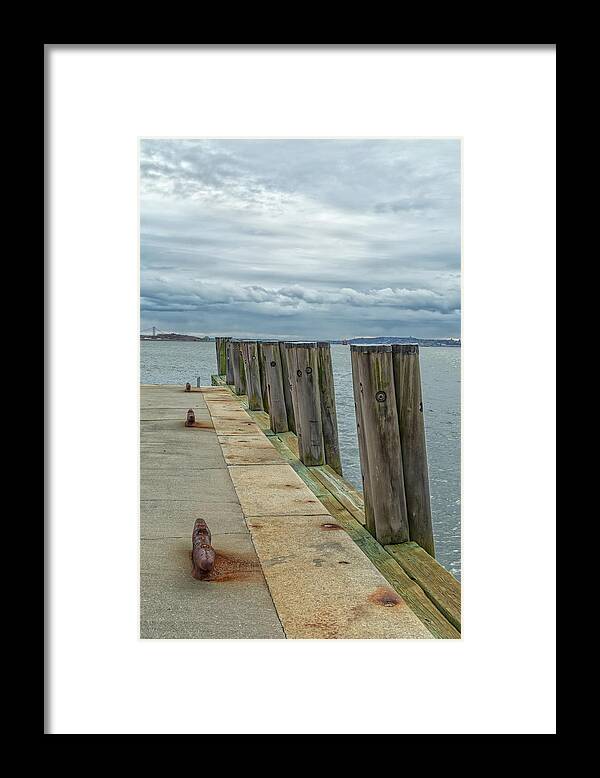 Peir Framed Print featuring the photograph Pier in late winter by Cate Franklyn