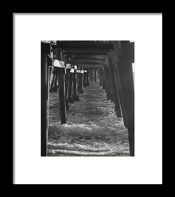 Beach Framed Print featuring the photograph Pier by Tony Spencer