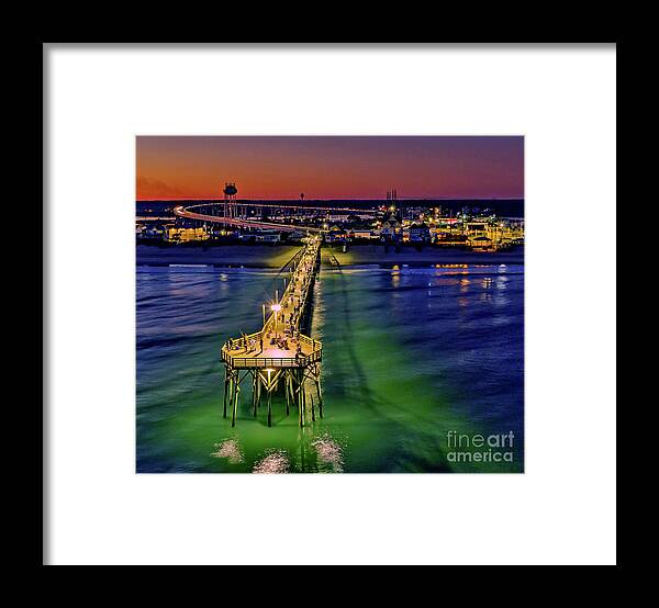 Sunset Framed Print featuring the photograph Pierview by DJA Images