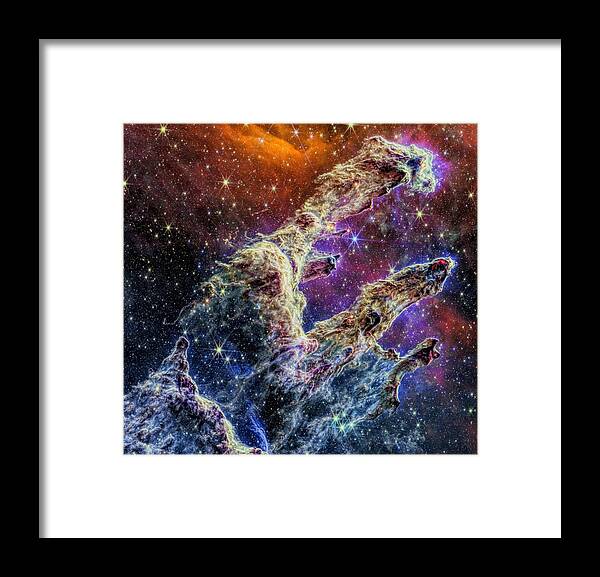 Deep Space Framed Print featuring the photograph Pillars of Creation by Dale Kauzlaric