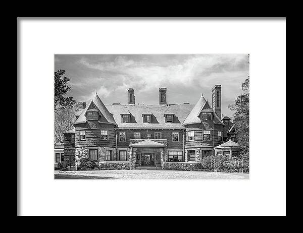 Pine Manor College Framed Print featuring the photograph Pine Manor College by University Icons