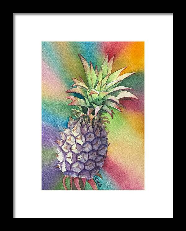  Framed Print featuring the painting Pineapple Punch by Kelly Miyuki Kimura