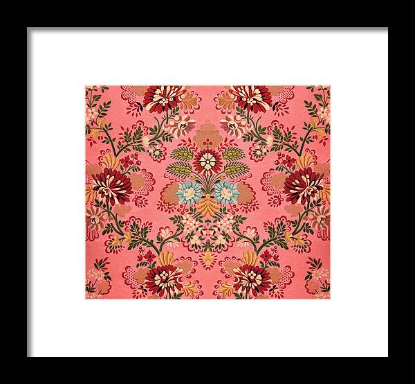 Art Framed Print featuring the drawing Pink Baroque Decoration by NSA Digital Archive