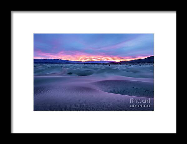 Death Valley Framed Print featuring the photograph Pink Dunes by Erin Marie Davis