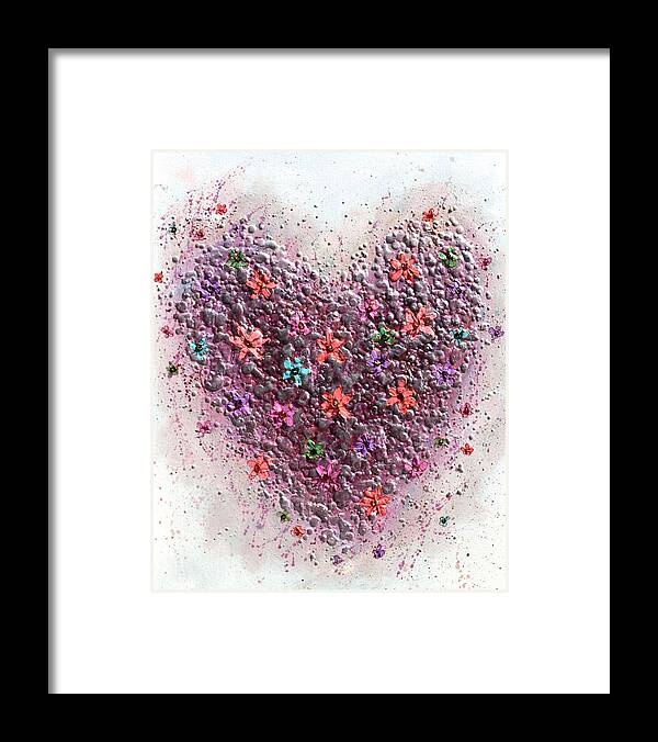 Heart Framed Print featuring the painting Pink Heart by Amanda Dagg