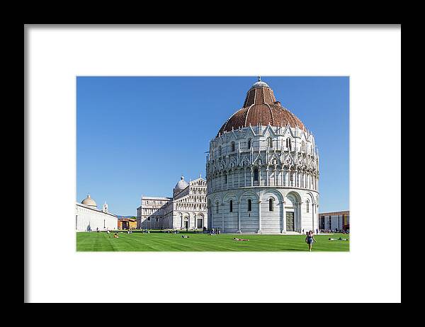 Pisa Framed Print featuring the photograph Pisa Baptistery by Andrew Lalchan