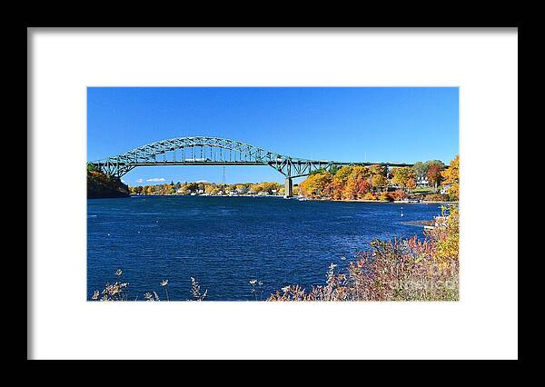 Maine Framed Print featuring the photograph Piscataqua River Bridge by Steve Brown