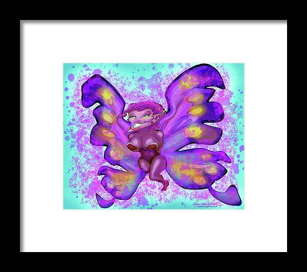 Pixie Framed Print featuring the digital art Pixie by Kevin Middleton