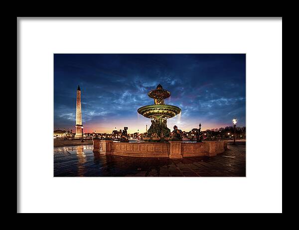 Cities Framed Print featuring the photograph Place de la Concorde by Serge Ramelli