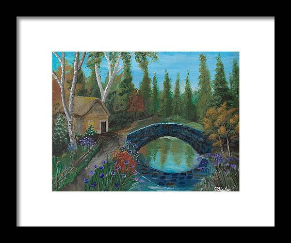 Woods Framed Print featuring the painting Place in the woods by David Bigelow