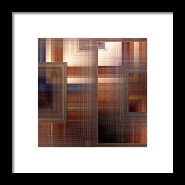 Abstract Framed Print featuring the painting Plaid Squared by RC DeWinter
