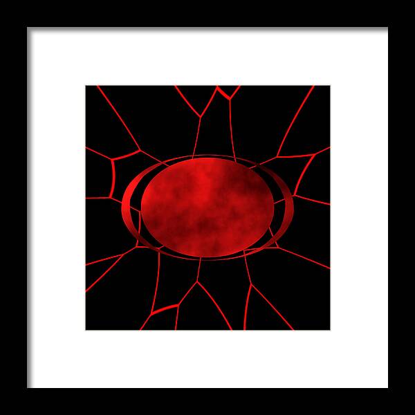 Abstract Framed Print featuring the digital art Planet Electra - Abstract by Ronald Mills