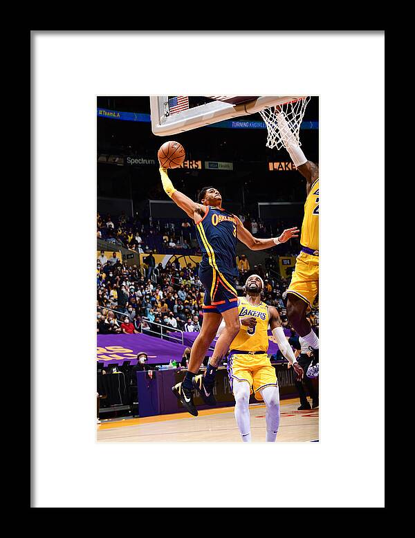 Nba Pro Basketball Framed Print featuring the photograph Play-In Tournament - Golden State Warriors v Los Angeles Lakers by Adam Pantozzi