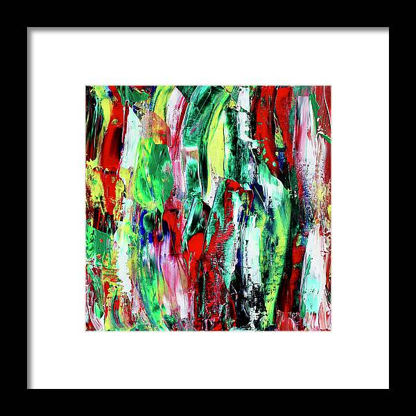 Abstract Framed Print featuring the painting Playful Piece 1 by Teresa Moerer