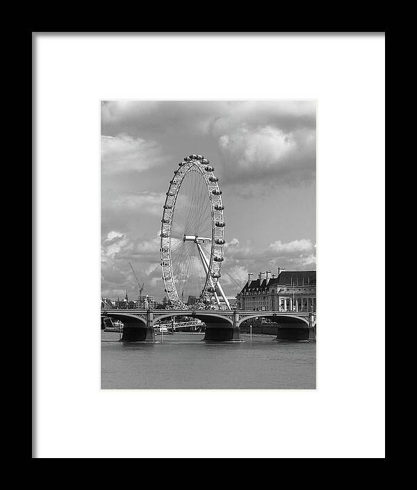 Ferris Wheel Framed Print featuring the photograph Pleasure Stilled BW by Calvin Boyer