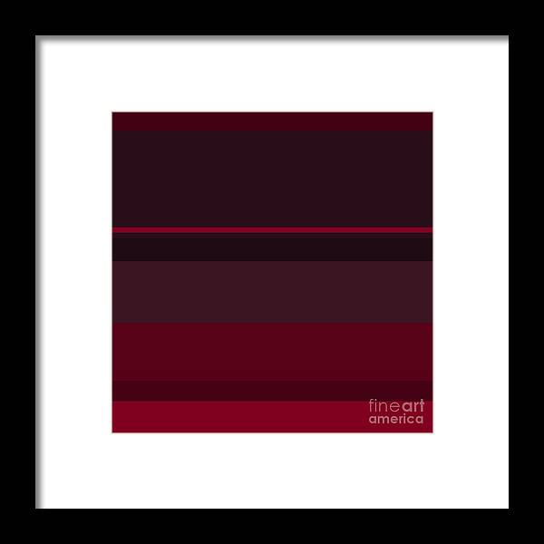 Red Framed Print featuring the digital art Plum by Wade Hampton