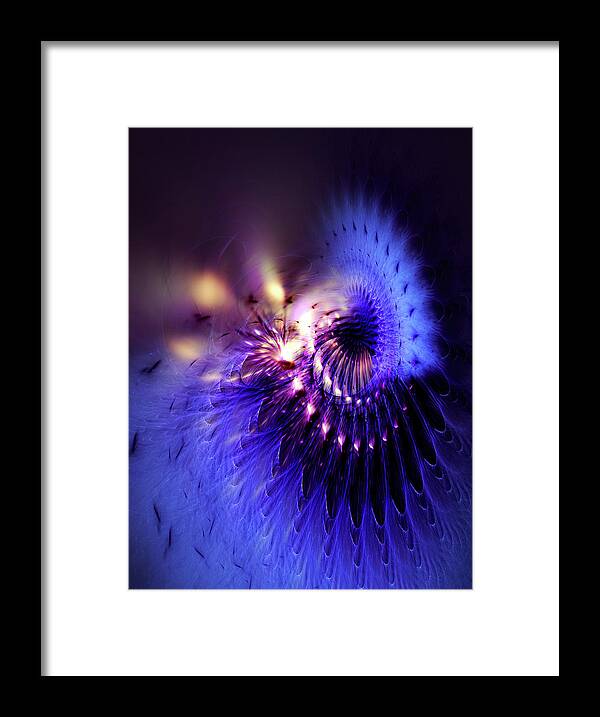  Framed Print featuring the digital art Plumage by Jo Voss