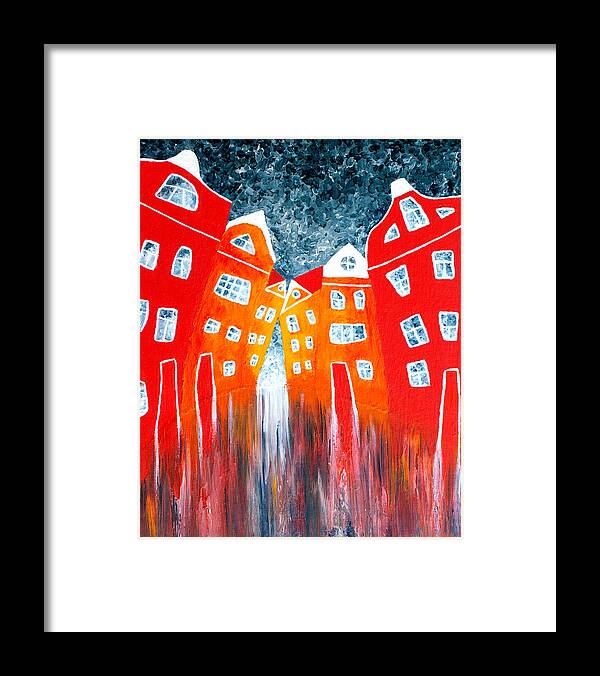 Amsterdam Framed Print featuring the painting Pluviophile by Iryna Goodall