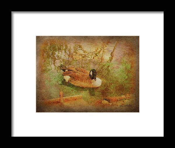 Canada Goose Framed Print featuring the mixed media Pollyanna by YoMamaBird Rhonda