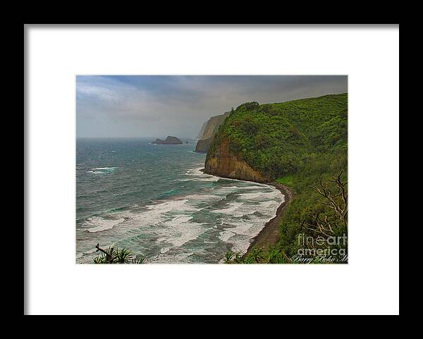 Beach Framed Print featuring the photograph Pololu valley black sand beach by Barry Bohn