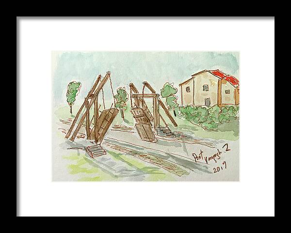  Framed Print featuring the painting Pont VanGogh 2 by John Macarthur
