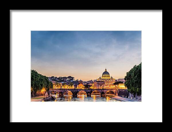 Rome Framed Print featuring the photograph Ponte Sant' Angelo by Alexios Ntounas