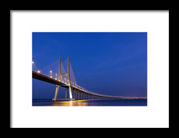 Built Structure Framed Print featuring the photograph Ponte Vasco da Gama by Wolfgang Wörndl