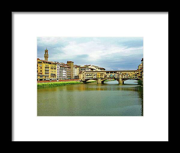 Ponte Vecchio Framed Print featuring the photograph Ponte Vecchio 1 by Ellen Henneke