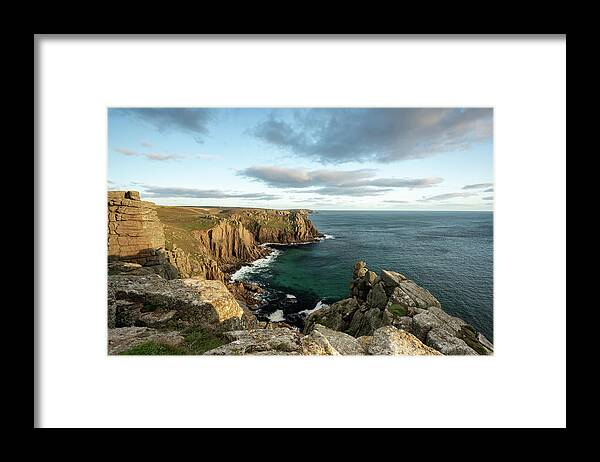 England Framed Print featuring the photograph Pordenack Point, Southwest Cornwall, England, UK by Sarah Howard