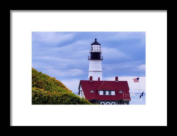 Water Framed Print featuring the photograph Portland Head by Amy Dundon