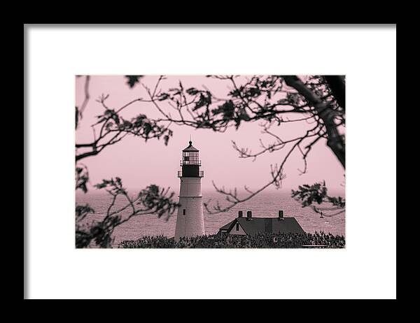 Lighthouse Framed Print featuring the photograph Portland Head Light 3 by Cindy Robinson