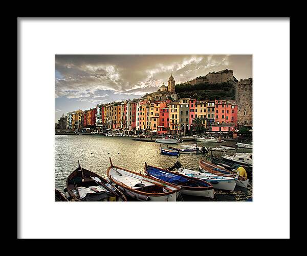 Landscape Framed Print featuring the photograph Portovenere Harbor by William Beuther