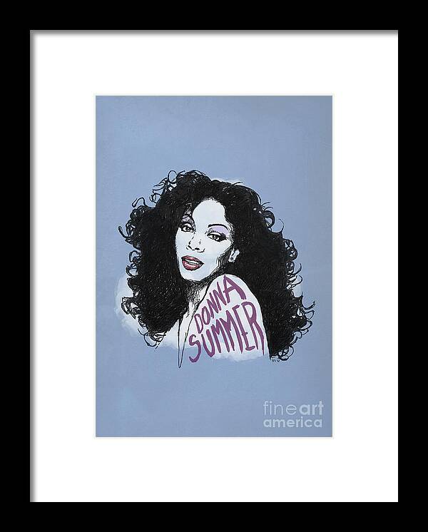 Donna Summer Framed Print featuring the mixed media Portrait Donna Summer by Monkey Crisis On Mars