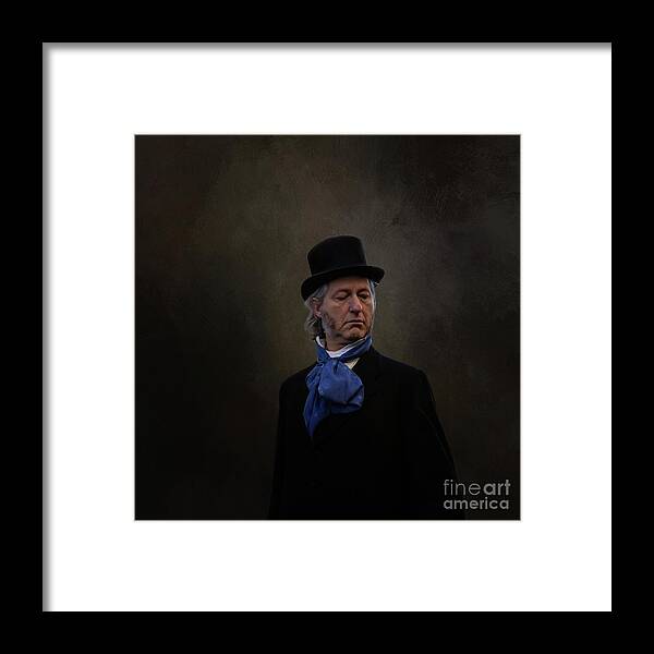 Portrait Framed Print featuring the photograph Portrait of a Dickens Character-4 by Eva Lechner