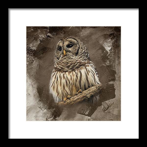 Owl Framed Print featuring the painting Portrait of Romeo by Jai Johnson