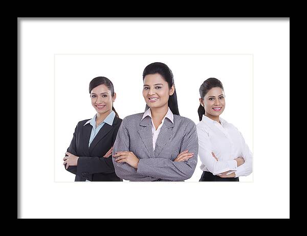 Corporate Business Framed Print featuring the photograph Portrait of young business women by Sudipta Halder