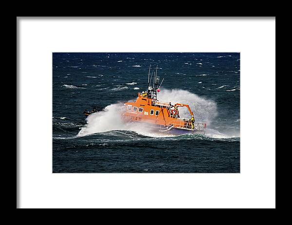 Portrush Framed Print featuring the photograph Portrush Lifeboat by Neil R Finlay