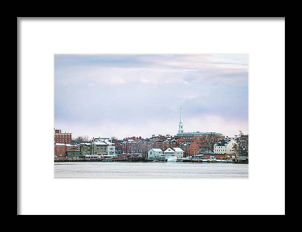 Portsmouth Winter Skyline Framed Print featuring the photograph Portsmouth's Winter Skyline by Eric Gendron