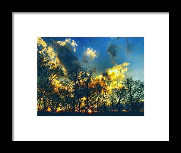 Sunset Framed Print featuring the photograph Post Storm Sunset by Ruben Carrillo