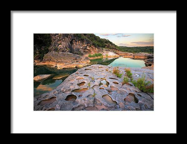 Texas Hill Country Framed Print featuring the photograph Potholes at Pedernales by Slow Fuse Photography