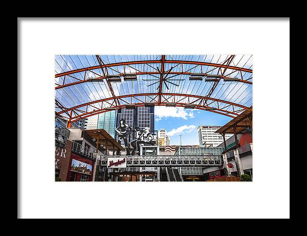 Downtown District Framed Print featuring the photograph Power & Light entertainment district, Kansas City. by Peeterv