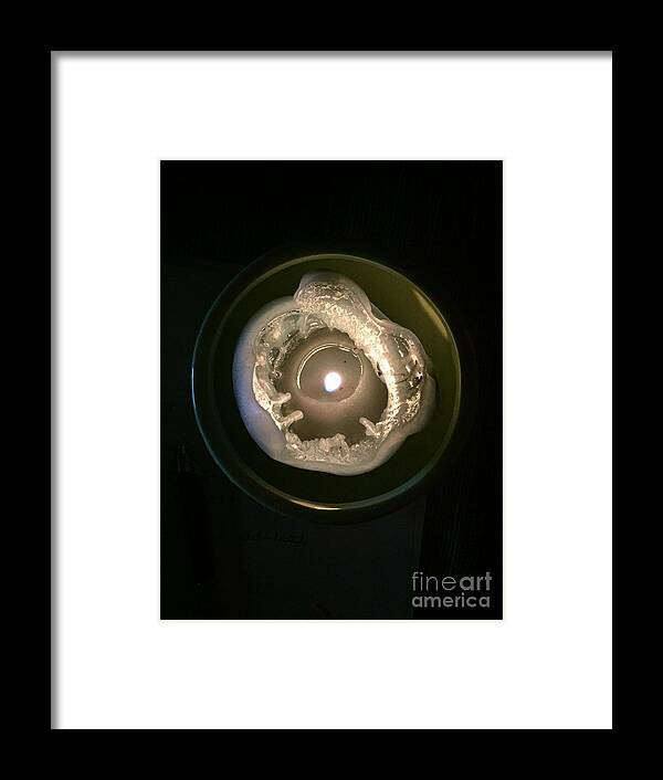 Circle Framed Print featuring the photograph PrayerCandle by Mary Kobet