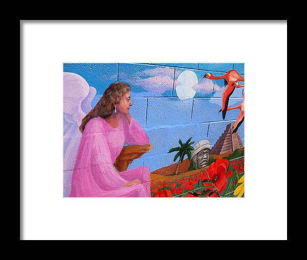 Mural Framed Print featuring the painting Praying for the Earth by Marian Berg
