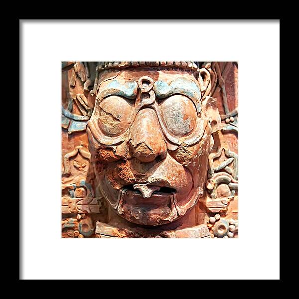 Maya Framed Print featuring the photograph Pre-Columbian eye glasses, Palenque, Mexico by Tatiana Travelways