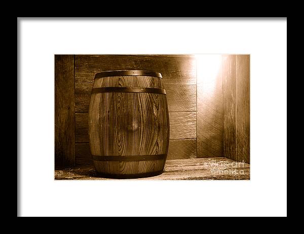Whisky Framed Print featuring the photograph Precious Cargo - Sepia by Olivier Le Queinec