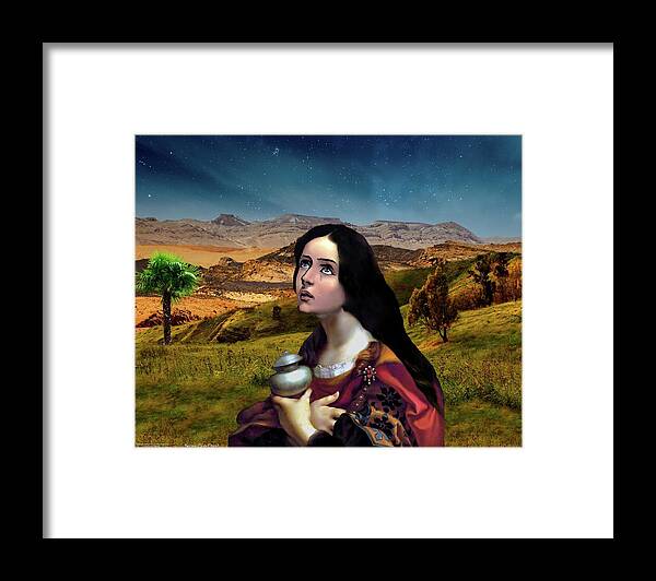 Mary Framed Print featuring the digital art Precious Gift by Norman Brule