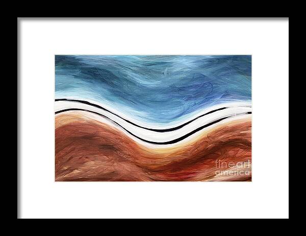 Abstract Framed Print featuring the painting Precipice by Pamela Schwartz