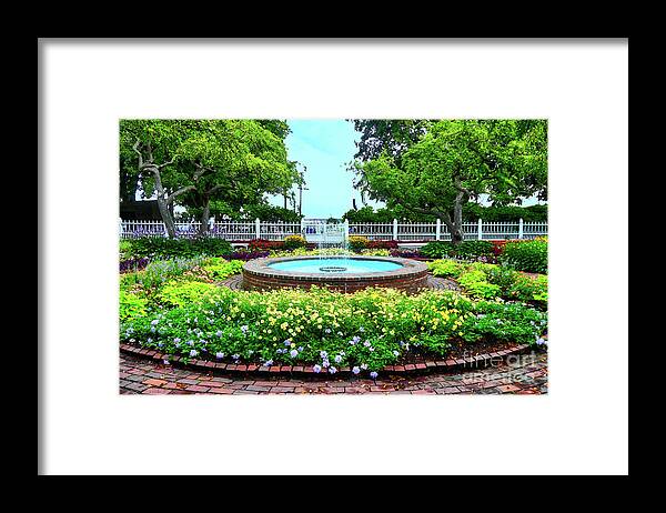 Prescott Park Framed Print featuring the photograph Prescott Park Waterfront Garden by Amy Dundon