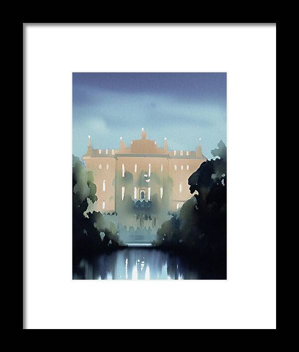 Framed Print featuring the digital art Presidential Palace by Michelle Hoffmann