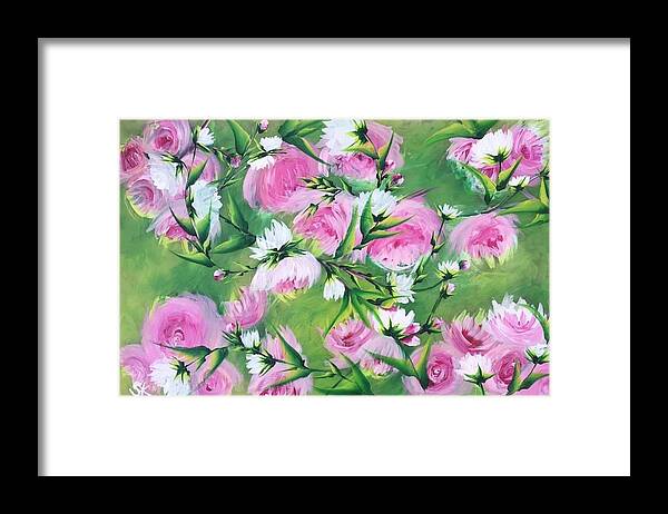 Pink Framed Print featuring the painting Pretty in pink by Sharron Knight